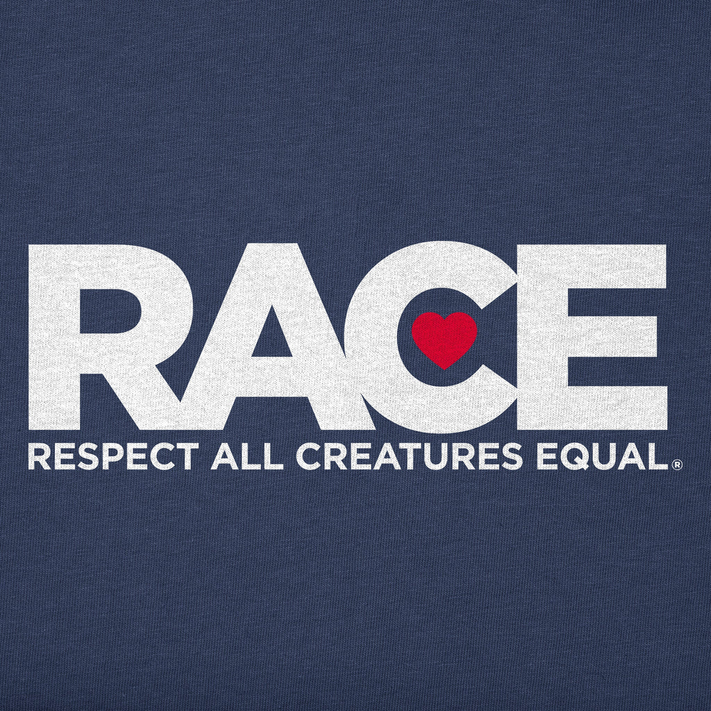 Youth Blue RACE White Logo Short Sleeve