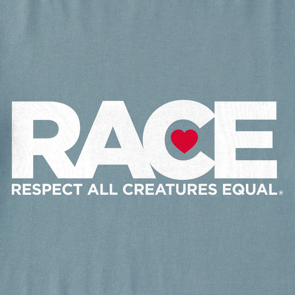 Youth Light Blue RACE White Logo Short Sleeve