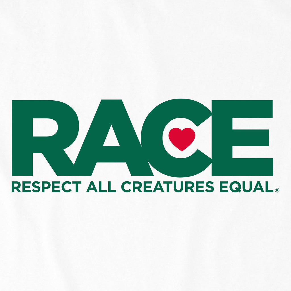 Men's White RACE Green Logo Short Sleeve