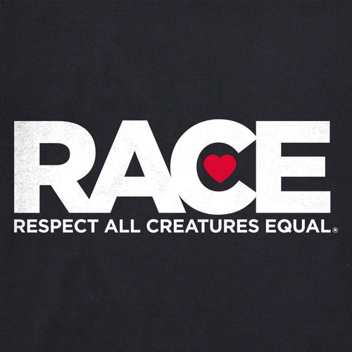 Men's Black  R.A.C.E White Logo Short Sleeve