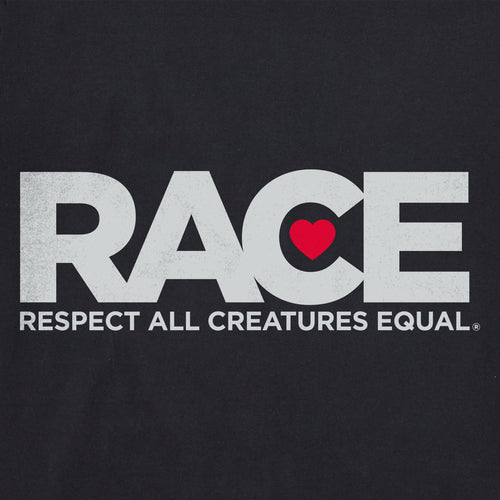 Men's Black  R.A.C.E Silver Logo Short Sleeve