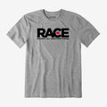Men's Gray RACE Black Logo Short Sleeve
