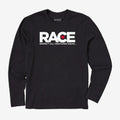 Men's Black RACE White Logo Long Sleeve