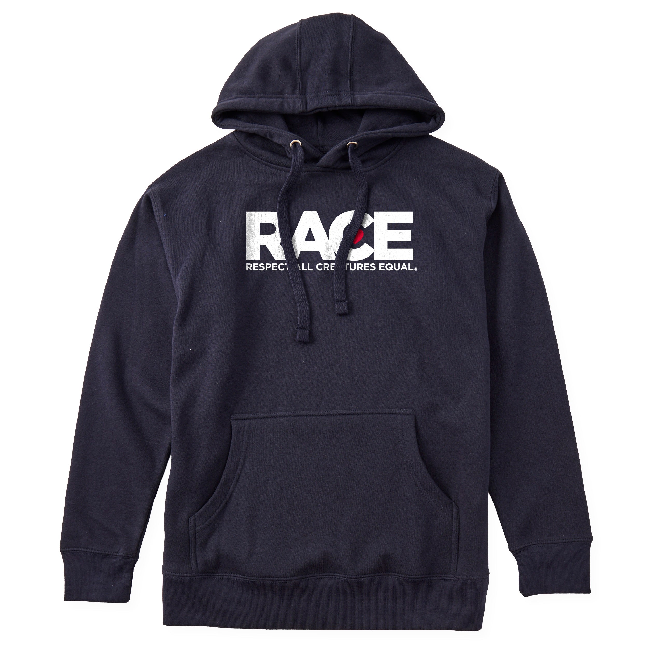 Unisex Navy R.A.C.E White Logo Hoodie