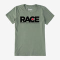 Women's Heavyweight Moss RACE Black Logo Short Sleeve
