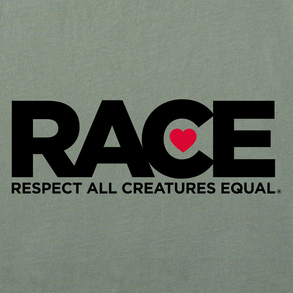 Women's Heavyweight Moss RACE Black Logo Short Sleeve