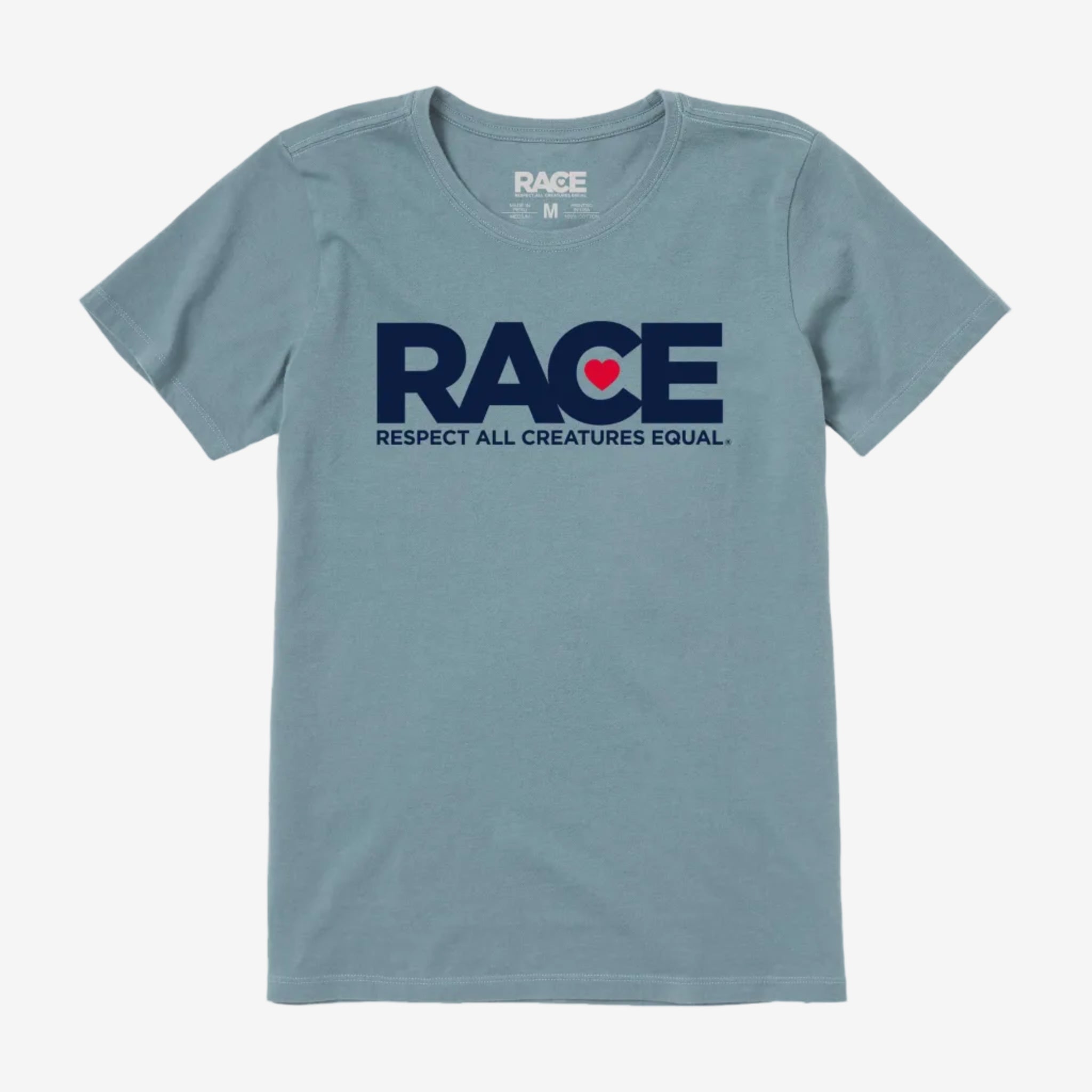 Women's Lightweight Blue RACE Navy Logo Short Sleeve